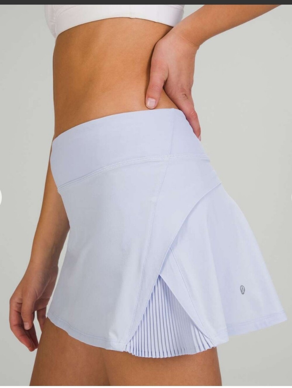 Lululemon Play Off the Pleats Mid-Rise Skater Skirt Skort Pastel Blue